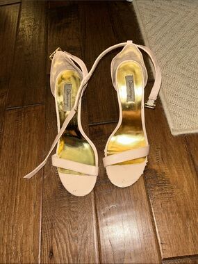 Nude Pink Ankle-Strap Sandals